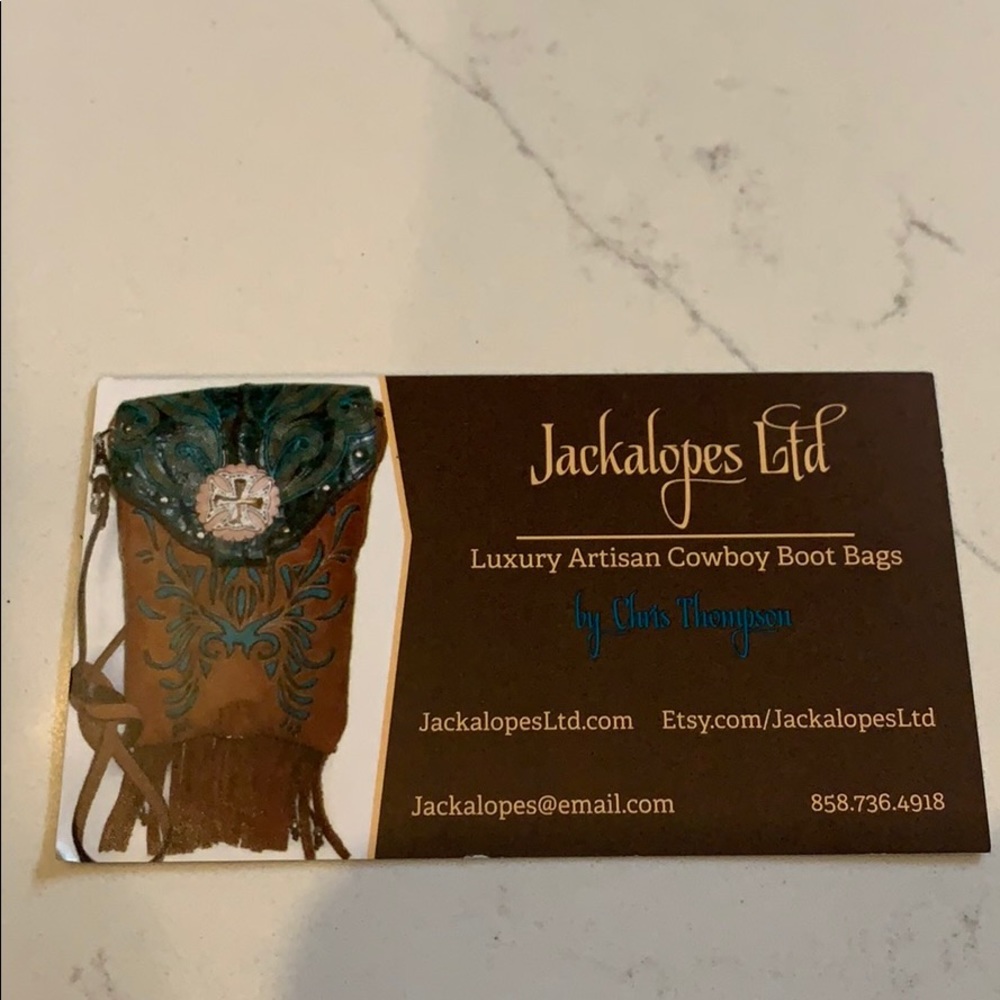 Jackalope luxury artisan cowboy boot bag new - Picture 11 of 11